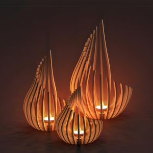 Wooden Lamp VULCAN-L or M or s