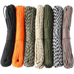 7-adriges 550 Paracord-Seil, 5, 15, 30 m, 4 mm Durchmesser, ideal für Outdoor