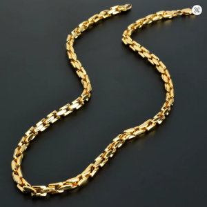Dubai 18 Karat vergoldete Hip-Hop-Gliederkette für Damen und Herren