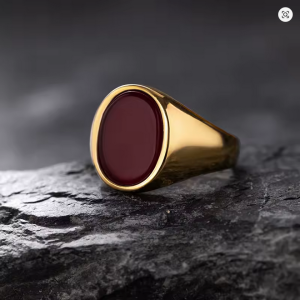 Luxurious Retro Black Agate & Tiger Eye Stone Men Women