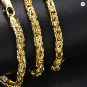 Dubai 18k vergulde heren- en damesketting met meerlaags geweven