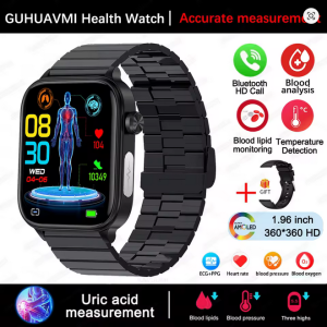 Neu 2025 für XIAOM1 EKG+PPG Blutfett- und Harnsäure-Smartwatch für Damen und Herren mit Herzfrequenz