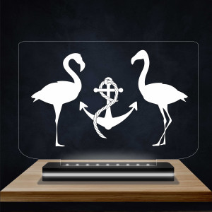 Flamingos with anchor