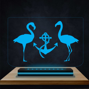 Flamingos with anchor